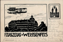 FLIEGER-SPENDENKARTE - Für Das FLUGZEUG WEISSENFELS 1912 Künstlerkarte Sign. J.O. I - Guerra 1914-18