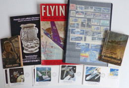 Lot Mit Unterschiedlichen Büchern, Briefmarken Und  Unschlägen Alles Zum Thema Luftfahrt - Weltkrieg 1914-18
