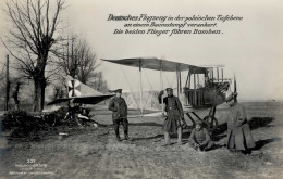 Sanke Flugzeug 327 Deutsches Flugzeug In Der Pol. Tiefebene An Einem Baumstumpf Verankert I-II Aviation - War 1914-18