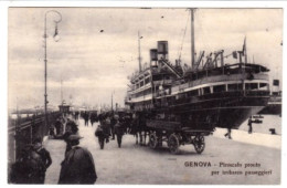 Cartolina - Genova - Piroscafo Pronto Per Imbarco Passeggieri. - Genova (Genua)