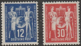 DDR: 1949, Mi. Nr. 243-44, Gründungskonferenz Der Int. Gewerkschaftsvereinigung.  **/MNH - Neufs