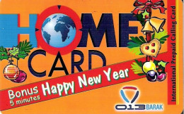 Israel: Prepaid Barak - Home Card, Happy New Year 25/12/04 - Israel