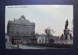 België - Belgique - CPA  - Brussel  - Bruxelles - Gare Du Luxembourg - Used Card Vers Paris 1910 - Plätze