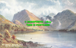 R504789 Buttermere. Honister Crag And The Hay Stacks. Valentine. Art Colour. Ed. - World