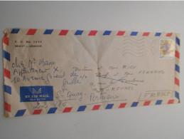 Liban , Lettre De Beyrout 1973 Pour Rennes - Libano