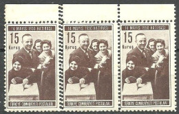 Turkey; 1950 General Elections 15 K. ERROR "Double Perf." - Unused Stamps