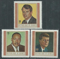 GUINEA 1968 - GUINEE - MARTIRES DE LA LIBERTAD - KENNEDY Y MARTIN LUTHER - YVERT 370/372** - Guinée (1958-...)