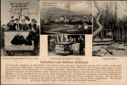 Ballon Todesfahrt Des Ballons Delitzsch 1910 I-II - Guerre 1914-18