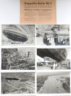 Zeppelin Serie Nr. 1, 6 Großaufnahmen  In Bromsilber 11x16 Cm Inkl. Original-Umschlag, Bilderstelle Lohse Dresden I-II D - Aeronaves