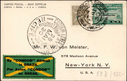 Zeppelinpost LZ 127 Südamerikafahrt Brasilianische Post Dirigeable - Luchtschepen