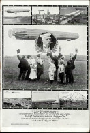 Zeppelin Graf Von Zeppelin Dauerfahrt 1908 Rückseite Gestpl. Hacker (Luftschiffkapitän) I-II (Ränder Leicht Abgestossen) - Airships