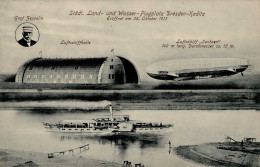 Zeppelin Dresden-Kaditz Luftschiff Sachsen Städt. Land- Und Wasser-Flugplatz I-II Dirigeable - Dirigeables