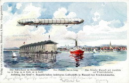 Zeppelin Friedrichhafen Ballonhaus Im Bodensee I-II Dirigeable - Dirigeables