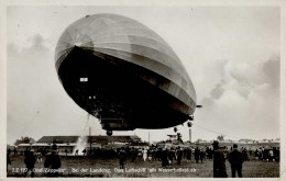 Zeppelin LZ 127 Graf Zeppelin Bei Der Landung I-II (Marke Entfernt, Kl. Eckbug) Dirigeable - Dirigeables