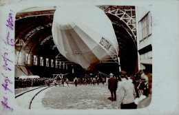 Zeppelin LZ 8 Deutschland In Der Halle Foto-AK I-II Dirigeable - Dirigeables