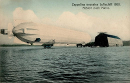 Zeppelin Neustes Luftschiff Abfahrt Nach Mainz 1908 I-II Dirigeable - Luchtschepen
