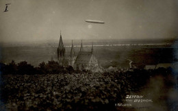 Zeppelin Oppenheim Zeppelin Vor Der Landung Rückseite Gestpl. Hacker (Luftschiffkapitän) Foto-AK I-II Dirigeable - Zeppeline