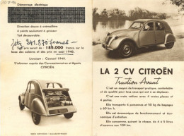 Auto Kleiner Prospekt (13,5x18,5 Cm) Von Citroen 2 CV 1948/49, 4 S. I-II - Altri & Non Classificati