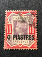 BRITISH LEVANT  SG 6  4 Pi On 10d   FU - Levant Britannique