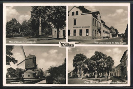 AK Dülken, Mariensäule Mit Lunapark, Viersenstrasse Mit Sparkasse, Narrenmühle, Cap Horn Mit Kaiser Wilhelm Denkmal  - Viersen