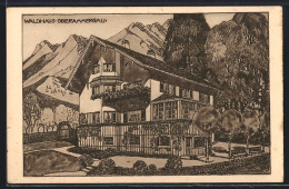 AK Oberammergau, Hotel Waldhaus Gegen Die Berge  - Oberammergau