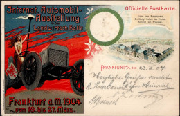 Automobilausstellung Frankfurt 1904 Mit So-Stempel I-II (Eckbug) - Autres & Non Classés