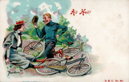 Fahrrad All Heil Pardon Litho I-II (fleckig) Cycles - Sonstige & Ohne Zuordnung
