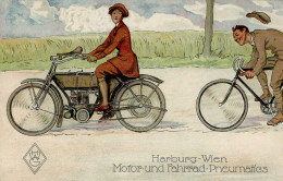 Fahrrad Werbung Harburg-Wien Motor Und Fahrrad Pneumatics I-II Publicite Cycles - Autres & Non Classés