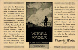 Fahrrad Werbung Nürnberg Victoria Räder I-II Publicite Cycles - Sonstige & Ohne Zuordnung