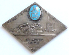 Motorrad Plakette Strasbourg Rally-Moto 18. August 1929, 8x10,5 Cm 108 Gr. - Motorräder