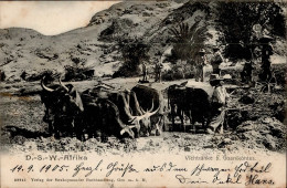 Kolonien Deutsch-Südwestafrika Goanikontes Viehtränk Stempel Swakopmund 20.09.1905 I-II (Marke Entfernt, Fleckig) Coloni - Ehemalige Dt. Kolonien