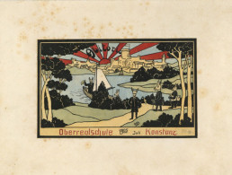 AK-Geschichte Original-Entwurf (9x15 Cm) Handgemalt Für AK Oberrealschule Juli 1905 I-II - Andere & Zonder Classificatie