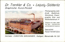 AK-Geschichte Leipzig-Stötteritz Dr. Trenkler U. Co. Werbe-Karte I-II - Other & Unclassified