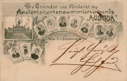 AK-Geschichte Wien Ansichtskartensammlerverband Austria Gründer Und Förderer 1899 I-II - Other & Unclassified