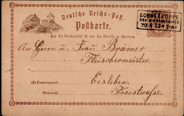 Vorläufer 1873 Schneekoppe GSK PP2 F4/02 Mit Rahmenstempel Schneekoppe 20.4.1873 Nach Eisleben I-II (Eckbug, Einriss Unt - Geschichte
