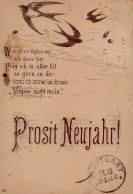 Vorläufer 1884 Neujahr Schwalben II (etwas Bügig) Bonne Annee - Historia