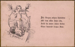 Vorläufer 1883 Engel Ich Gratuliere 31.12.1883 Innerhalb Von Göppingen I-II Ange - Geschiedenis