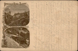 Vorläufer 1885 Schweiz Vitznau-Rigi-Bahn 30.8.1885 Nach Rudolstadt / Thüringen GSK Mit Zusatzfrankatur II (sehr Bügig) - Geschichte