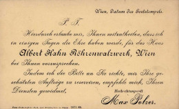 Vorläufer Correspondenz-Karte Wien 29.07.1889 I-II - Geschichte