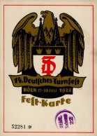 Sport Köln Turnfest 1928 Festkarte I-II (keine AK-Einteilung) - Juegos Olímpicos