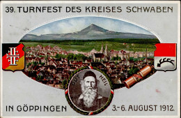 Sport Göppingen 39.Turnfest Des Kreises Schwaben 1912 I-II (kl. Eckbug) - Olympische Spiele