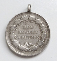 Schützen Bayern Medaille Dem Besten Schützen Kopf Ludwig II Silber 22,3 G  Ca. 34 Mm Durchm. I-II - Autres & Non Classés
