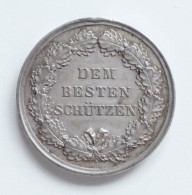 Schützen Bayern Silbermedaille Schießprämie Ludwig II 34 Mm Durchm. 22,14 G I-II - Sonstige & Ohne Zuordnung