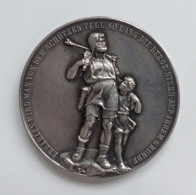 Schützen CH Medaille Silber 1895 Schützen Tell 49 Mm Durchm. I-II - Sonstige & Ohne Zuordnung