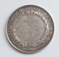 Schützen CH-Geneve Medaille Tir National En Faveur Du Monument 1864 Silber Ca. 45 Mm Durchm. I-II - Andere & Zonder Classificatie