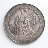 Schützen CH-Geneve Medaille Tir Nationale En Faveur Du Monument 1864 Silber  Ca. 45 Mm Durchm. I-II - Autres & Non Classés