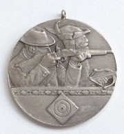 Schützen Karlsruhe 15. Bad. Bundesschießen 1926 Medaille 990er Silber Ca. 32 Mm Durchm. I-II - Autres & Non Classés