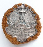 Schützen Kitzingen Bundesschiessen 1900 Ansteck-Plakete II - Otros & Sin Clasificación