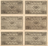 Schach Notgeld Kahla XXIX. Kongress Des Thüringer Schachbundes 1921 Lot Mit 6 Geldscheinen - Chess