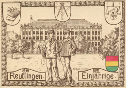 Studentika Bild (20x29 Cm) Reutlingen 1919 KIVI Einjährige Von Sayer, F.W. II - Schools